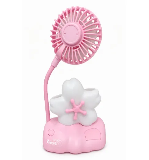 Lampă de veghe portabilă cu ventilator, roz, cod 990162