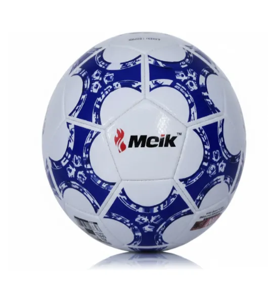 Minge de fotbal Size 5 PVC Machine-Stitched 1, albastru-alb, cod 2206D