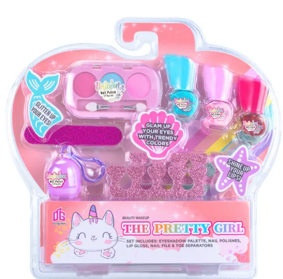 Set cu ruj-breloc, fard de pleoape și oje