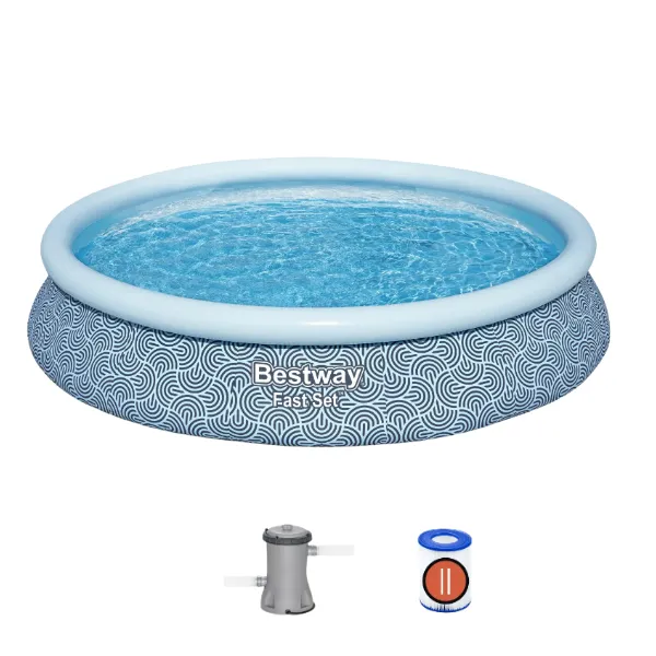 Bestway Piscină gonflabilă Fast Set cu pompă de filtrare, 396х84 cm, 7340 L