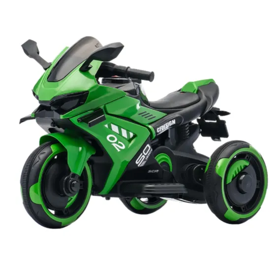 Motocicletă electrică pentru copii cu telecomandă, verde (RTW8)