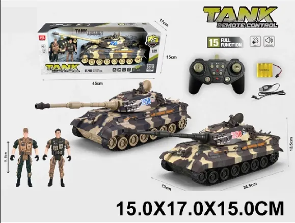 Tanc cu radiocomanda cu sunete si lumini,cu incarcator