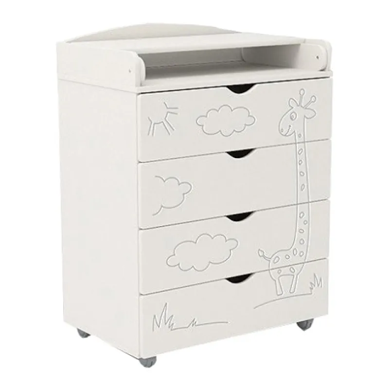 Comodă Eucalyptus Jiraffe80 (DSK-J701) Alb