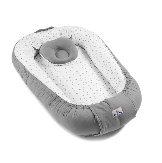 Babynest pentru bebeluș PM Stele Gri