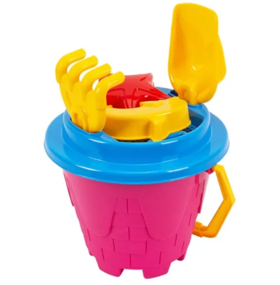 Set pentru nisip cu găletușă tip castel și accesorii, Technok (2278) Set pentru nisip cu găletușă tip castel și accesorii, Technok (2278)