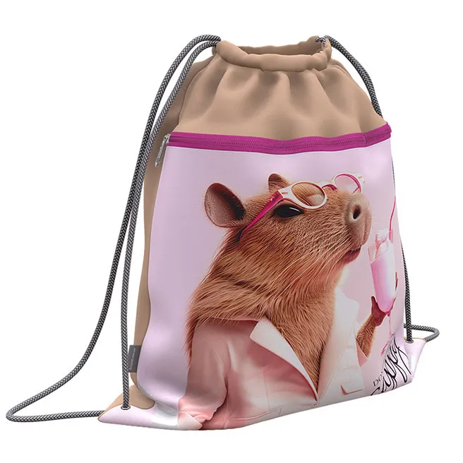 Geantă pentru încălțăminte ErichKrause cu buzunar cu fermoar, CapyBarbara