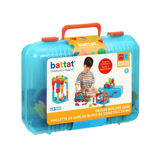 Bristle Blocks în cutie, 113 piese, Battat, cod 2017D