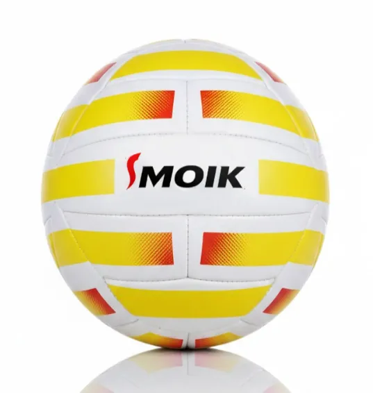 Minge de volei Size 5, cusută la mașină, galbenă, cod 2119D.