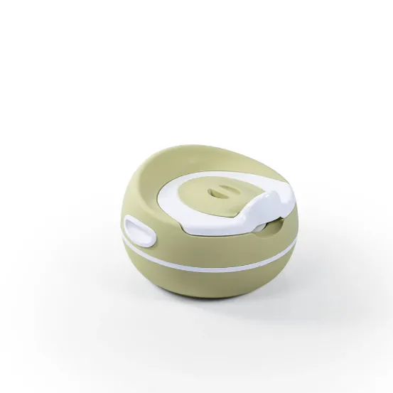 Oliță pentru copii cu capac și bază antiderapantă, verde, Dolu (7195)