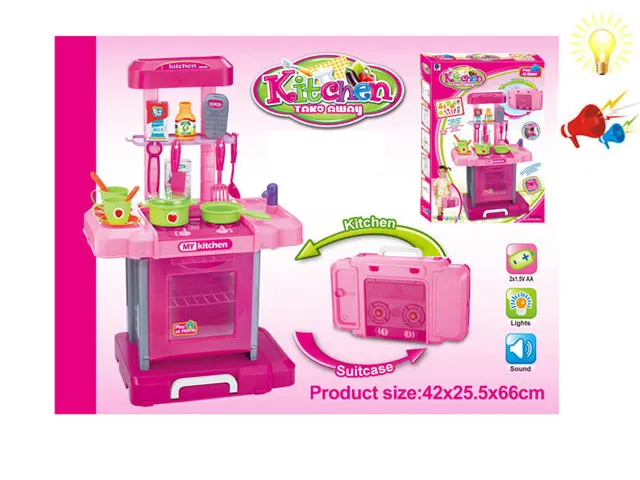 Set bucataria cu valiza cu lumina si sunete 005571 