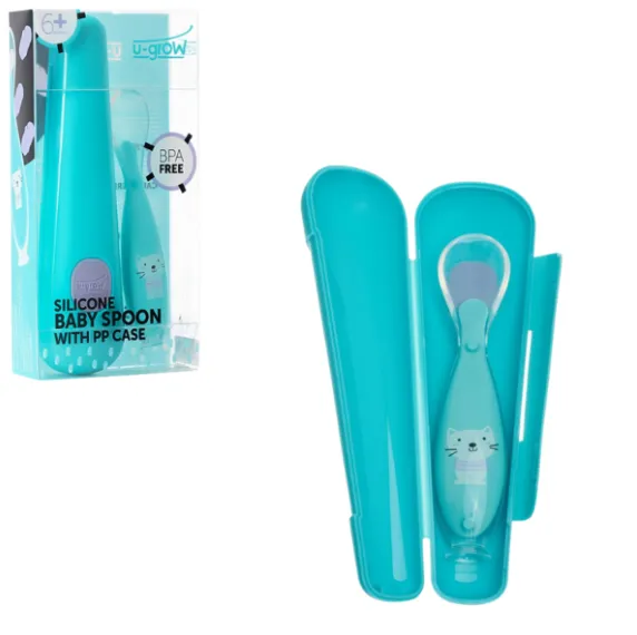 Linguriță din Silicon cu Suport, Albastră, U-Grow