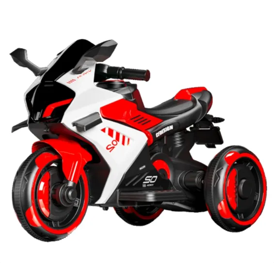 Motocicletă electrică pentru copii cu telecomandă, roșie (85297)