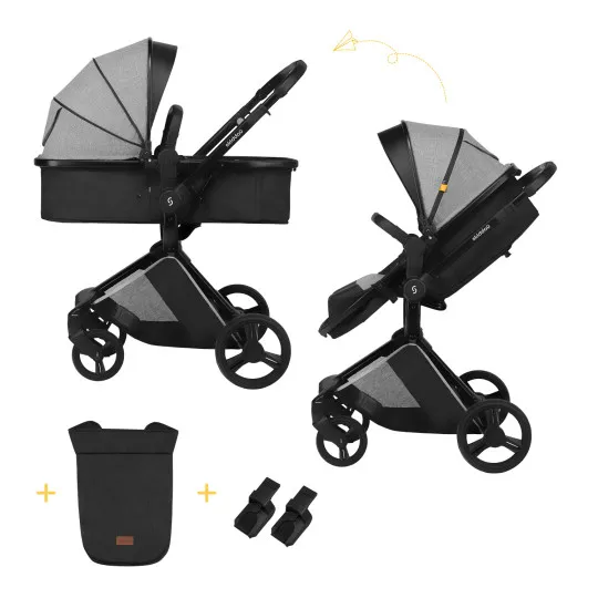 Cărucior 2in1 Skiddou Nasjo nomadic dream (2020072) Gri deschis