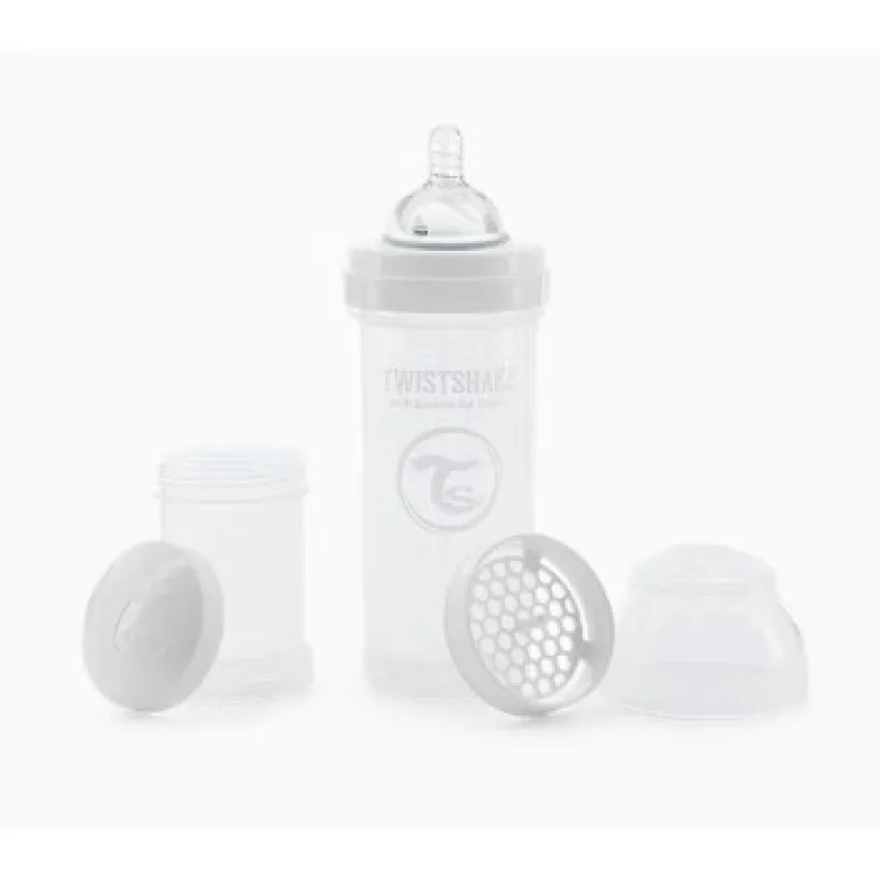Biberon Anti-colici Twistshake 260ml, 2+ (78012) Alb
