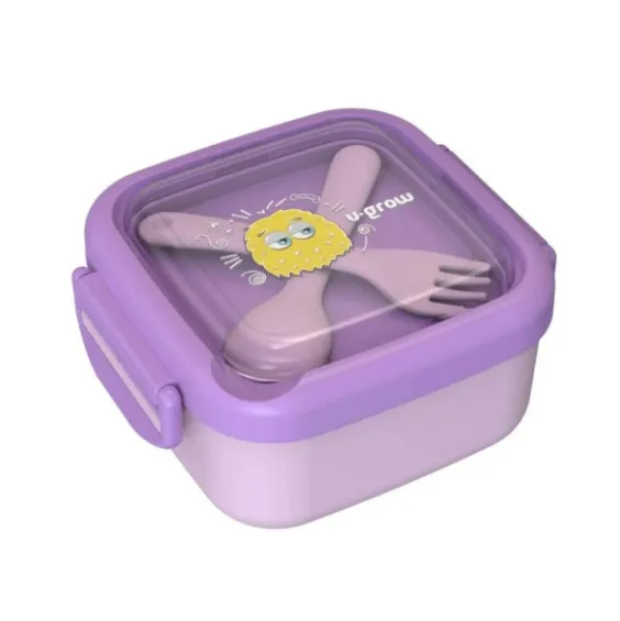 Caserolă 2 în 1 cu Linguriță și Furculiță, Mov, U-Grow