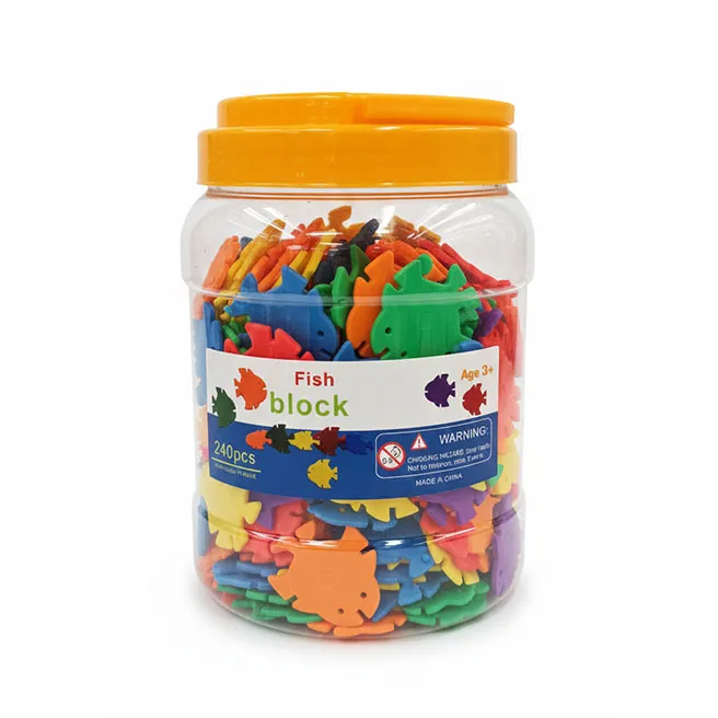 Set de 240 de peștișori colorați într-un borcan, cod 1229D