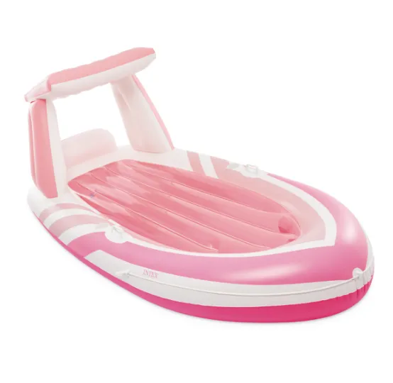 Pluta gonflabilă „Pink Paradise Boat Float”, 257 x 135 cm, până la 100 kg, 8+ art. 57804