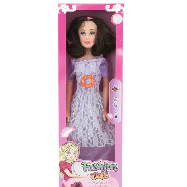 Papusa in rochie, violet. 71 cm, cod 922056