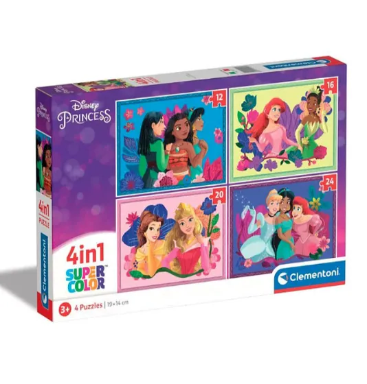 Clementoni Puzzle 4 in 1 Printesele Disney (21517)