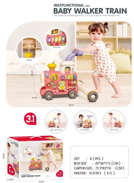 Mergător cu rolă multifuncțional „Tren” 6063