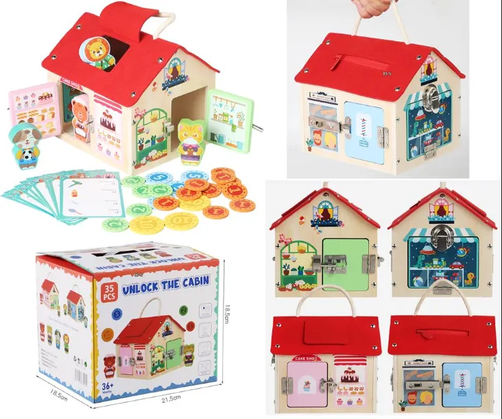 Casuta din lemn cu sistem de descuiere, BLLN-5045