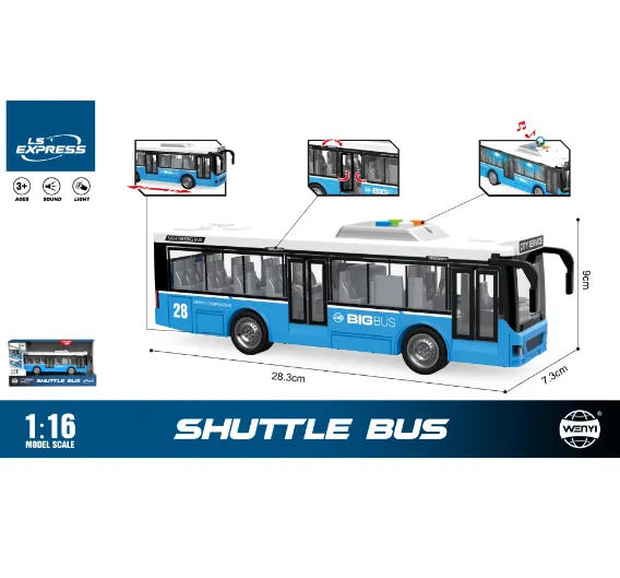 Autobus cu inertie (lumini /sunete) WY910B