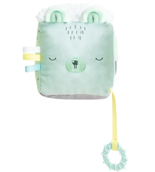 Jucărie de pluș KikkaBoo Cube Bear with me Mint, 16x16 cm