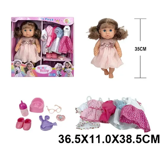 Papusa 35cm cu accesorii, vorbeste in limba romana
