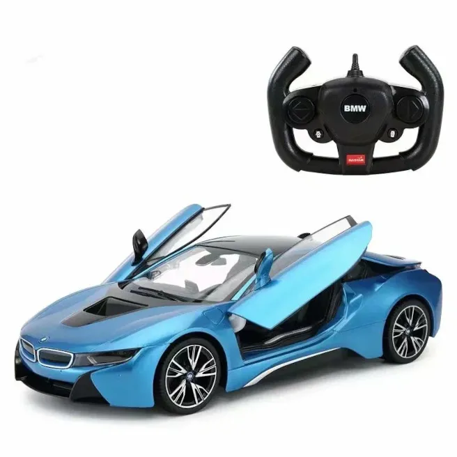 Mașină RASTAR 1:14 BMW i8, 71000, albastră, cod 1909D