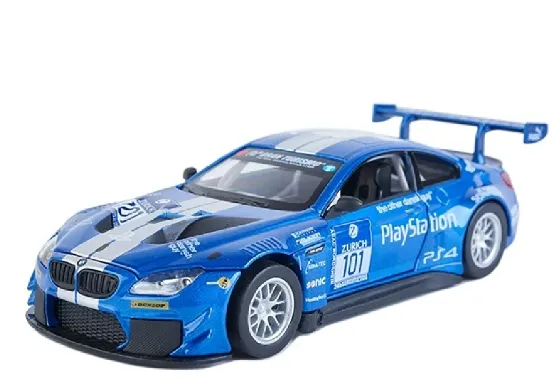 1:24 BMW M6 GT3 albastru cu sunete (se deschid usile)