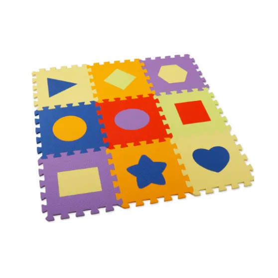 Covoraș-puzzle educativ „Figuri geometrice”, 9 elem.