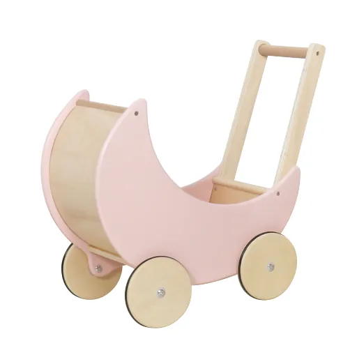 Căruț pentru păpuși din lemn, 40*30*48 cm, roz, W16E112D