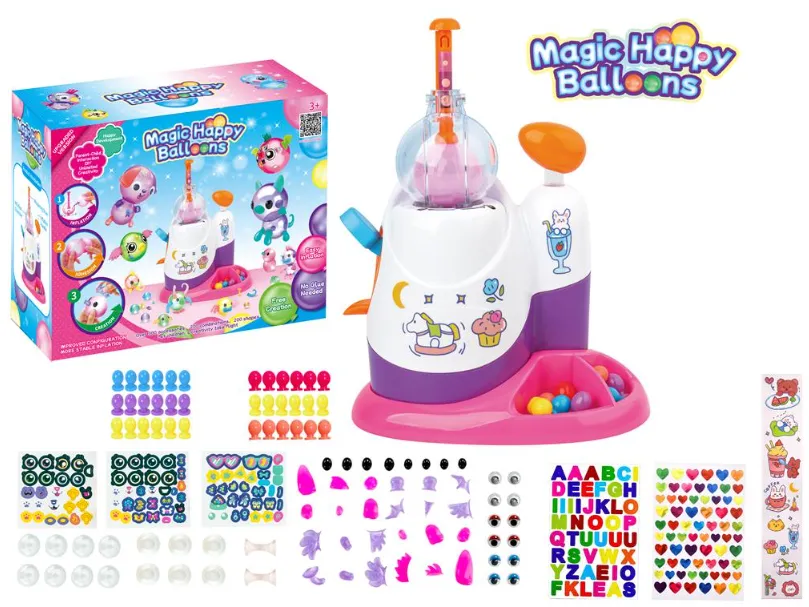 Un set pentru umflarea baloanelor de diferite forme cu autocolante, 713A