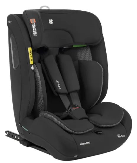 Scaun auto 76-150 cm (i-Size) Isofix KikkaBoo i-Flit Black