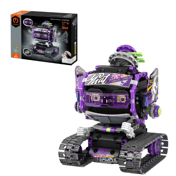 Set de construcție 3 în 1 iM Master Mechanical Master „Robot – transformer”, cu telecomandă, 458 piese