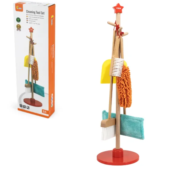 Set de 5 articole pentru menaj, pe suport