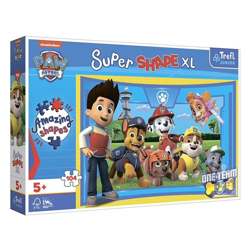 Cățeluși prieteni Paw Patrol, 104 elemente XL art. 50016