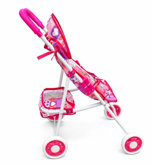 Carucior pentru papusi roz, cod 10047a