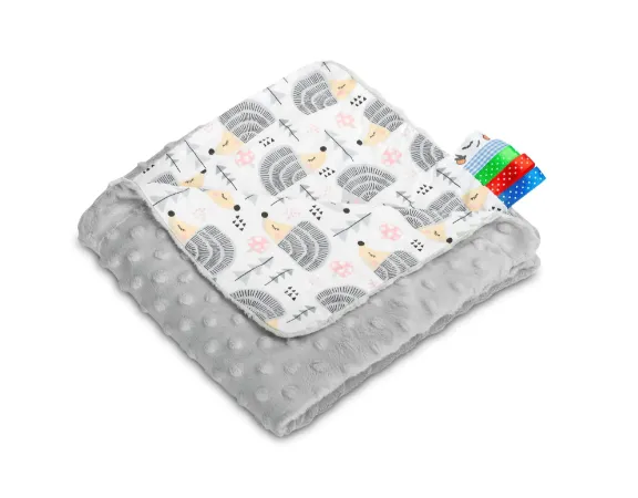 Plapuma Caretero Light Minky Hedgehogs Grey, 75x100 cm