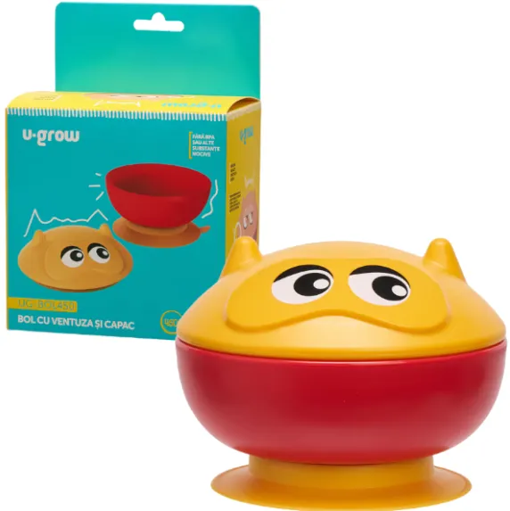 Bol cu ventuza si capac, 450 ml