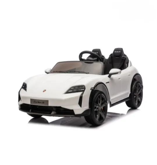 Mașină electrică GB Porsche Taycan Turbo S 24V5AH x 1.45W x 2, alb, cod 1582D