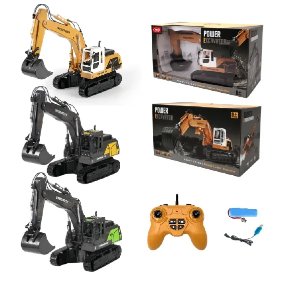 Excavator cu radiocomanda cu incarcator