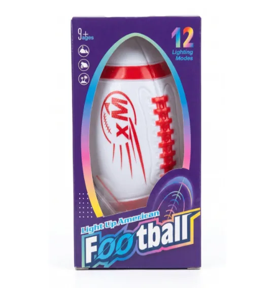 Minge de rugby cu lumină și sunet, roșie, cod 962125