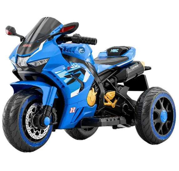 Motocicletă electrică pentru copii cu telecomandă, albastră (78186)