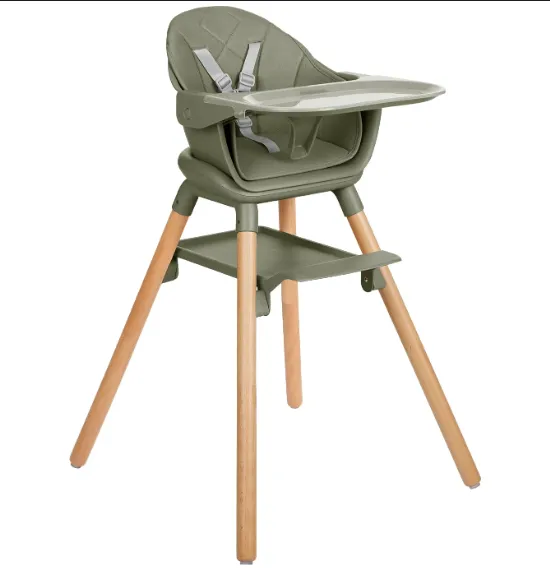Scaun de masa 6 in 1 KikkaBoo Woody Army Green