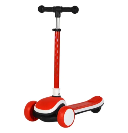 Trotinetă pentru copii cu 3 roți luminoase, platformă cu muzică și lumini, ghidon cu lumini, roșu, RTM Scooter (41127)