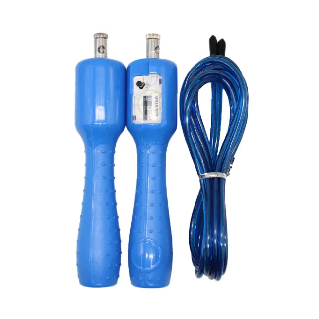 Coardă de sărit inteligentă cu contor digital, albastră, cod 851049