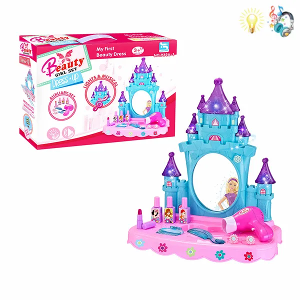 Set masuta cu oglinda cu accesorii cu muzica si lumina 004507 