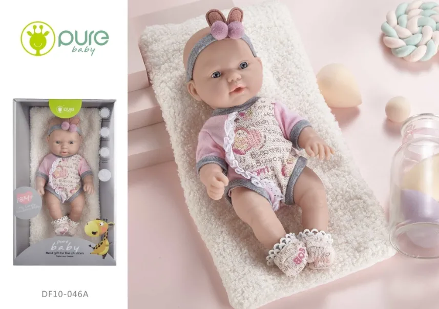 Păpușă din vinil 25 cm „Pure Baby” DF10-046A