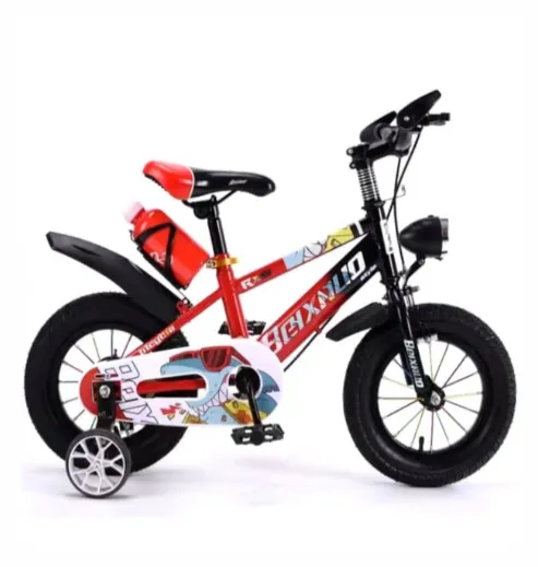 Bicicletă pentru copii cu 4 roți, 16 inch, roșie, cod 2309D